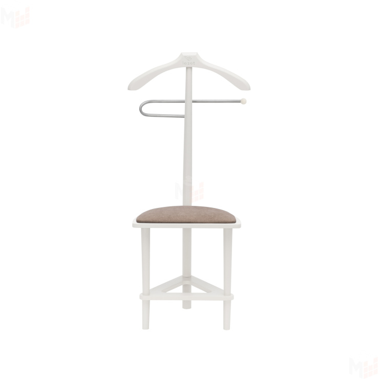 Вешалка со стулом Leset Атланта (Белый/Коричневый)