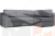 Угловой Диван Джессика 2 серый (правый)