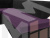 Кухонный угловой диван Омура левый угол (Фиолетовый\Черный)