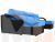 П-образный диван Форсайт (Голубой\Черный)