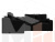 Угловой диван Кембридж левый угол (Черный)