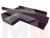 Угловой диван Версаль левый угол (Фиолетовый\Бежевый)