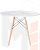 Стол обеденный DOBRIN CHELSEA`90 (ножки светлый бук, цвет белый)