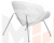 Кресло дизайнерское DOBRIN EMILY (белый (букле) ткань , хромированная сталь)