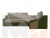Угловой диван Кронос правый угол (Бежевый\Зеленый)
