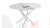 Стол обеденный раздвижной Бергамо Тип 1  Белый муар, Стекло матовое белый мрамор