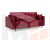 Диван прямой Снеп Бархат красный STAR VELVET 3 DARK RED