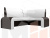 Кухонный угловой диван Кармен правый угол (Коричневый\Белый)