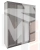 Шкаф Мокко 4-дверный с зеркалом серый