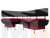 Кухонный угловой диван Альфа левый угол (Бордовый\Черный)