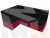 Кухонный угловой диван Классик левый угол (Черный\Бордовый)