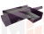 Угловой диван Версаль правый угол (Фиолетовый\Бежевый)