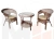 Комплект мебели из ротанга "Пеланги дуэт": два кресла и круглый столик  02/15