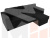 Угловой диван Принстон правый угол (Черный)