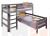 Угловая кровать Соня 7 с прямой лестницей (Лаванда)