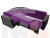 Угловой диван Комфорт левый угол (Фиолетовый\Черный)