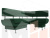 Кухонный угловой диван Альфа правый угол (Зеленый)