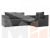 Угловой диван Митчелл правый угол (Серый\Черный)