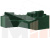 Угловой диван Кембридж левый угол (Зеленый)
