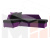 Угловой диван Андора левый угол (Черный\Фиолетовый)