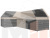Кухонный угловой диван Дуглас левый угол (Бежевый\Серый)