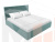 Интерьерная кровать Кариба 160 (бирюзовый)