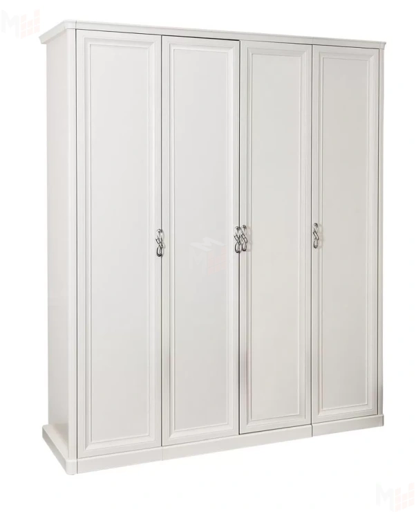 Шкаф Мишель 4-дверный (2+2) без зеркал белый матовый