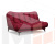  Диван клик-кляк Арно Бархат красный STAR VELVET 3 DARK RED