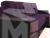 Угловой диван Эмир БС правый угол (Фиолетовый\Черный)