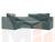 Угловой диван Кронос левый угол (бирюзовый)