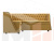 Кухонный угловой диван Лофт левый угол (Желтый\коричневый)