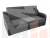 Прямой диван аккордеон Сенатор 120 (Серый\Черный)